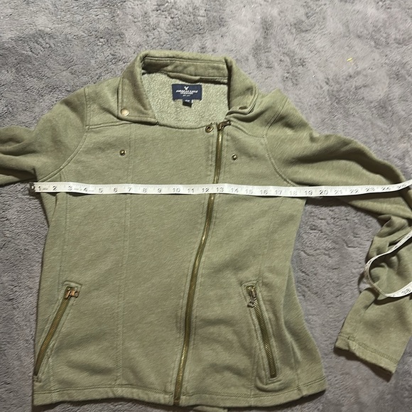AMERICAN EAGLE  Green Moto Jacket - Picture 4 of 7